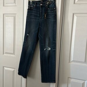 Express straight ankle high rise jeans, 0R